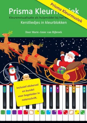 Kerstbundel - blokkenbundelomslag sticker illustratie - Prisma Kleurmuziek